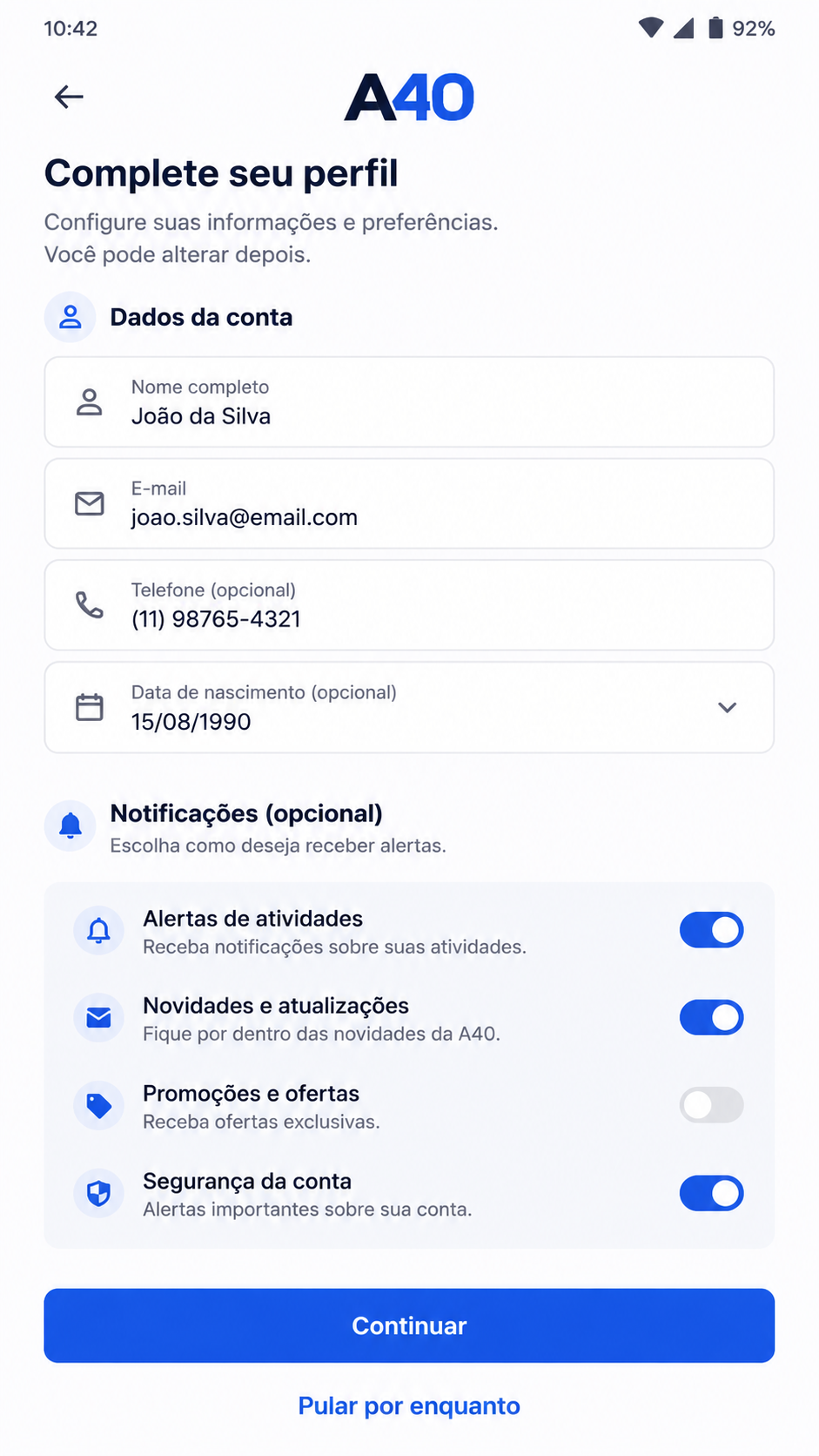 A40 screenshot
