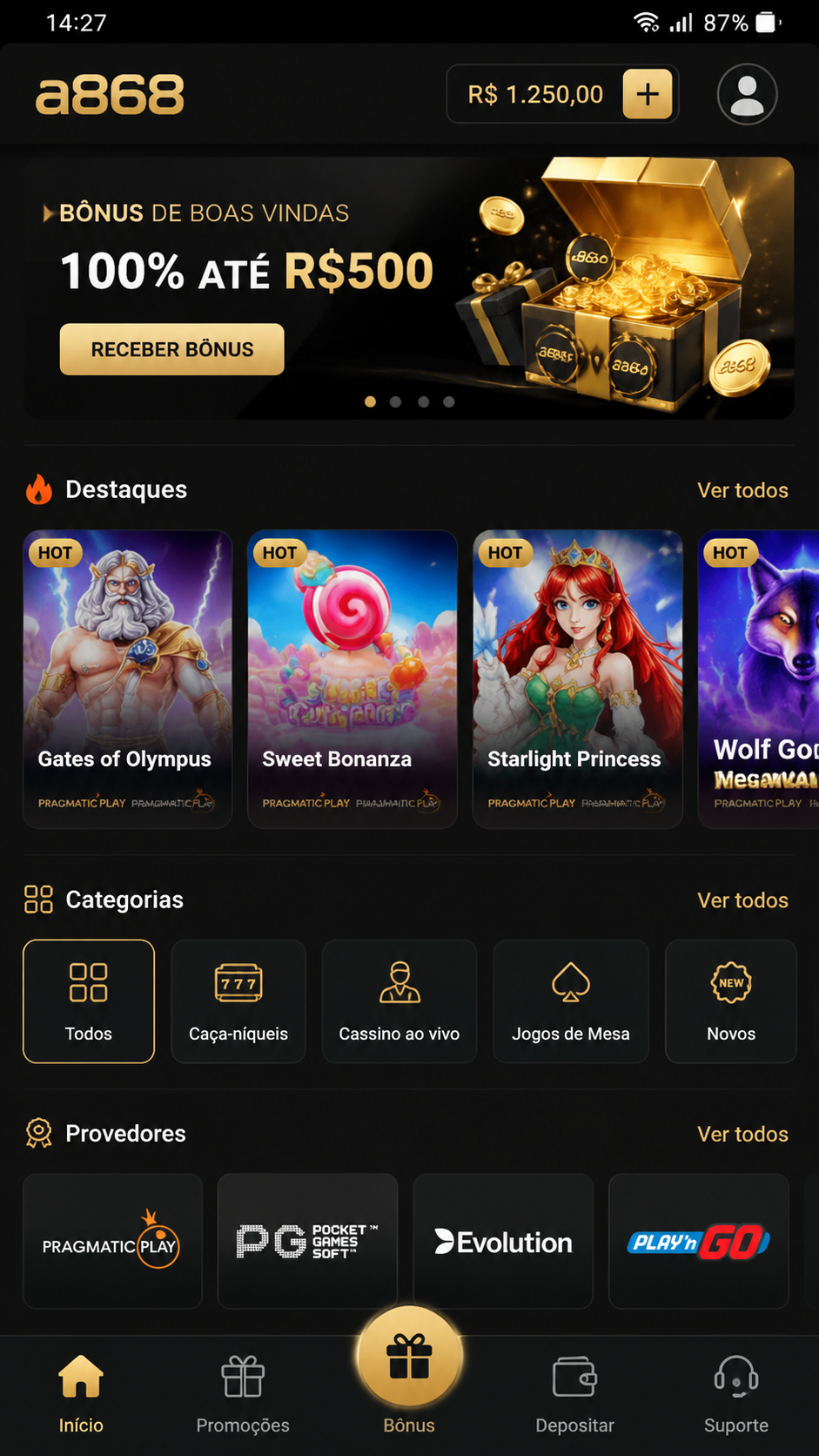 a868 screenshot