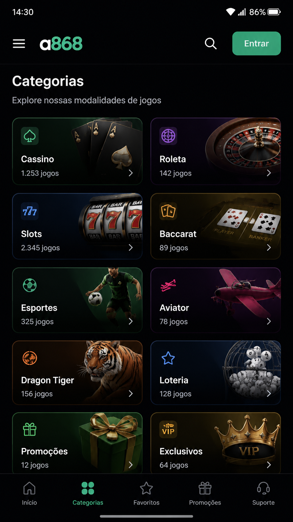 a868 screenshot