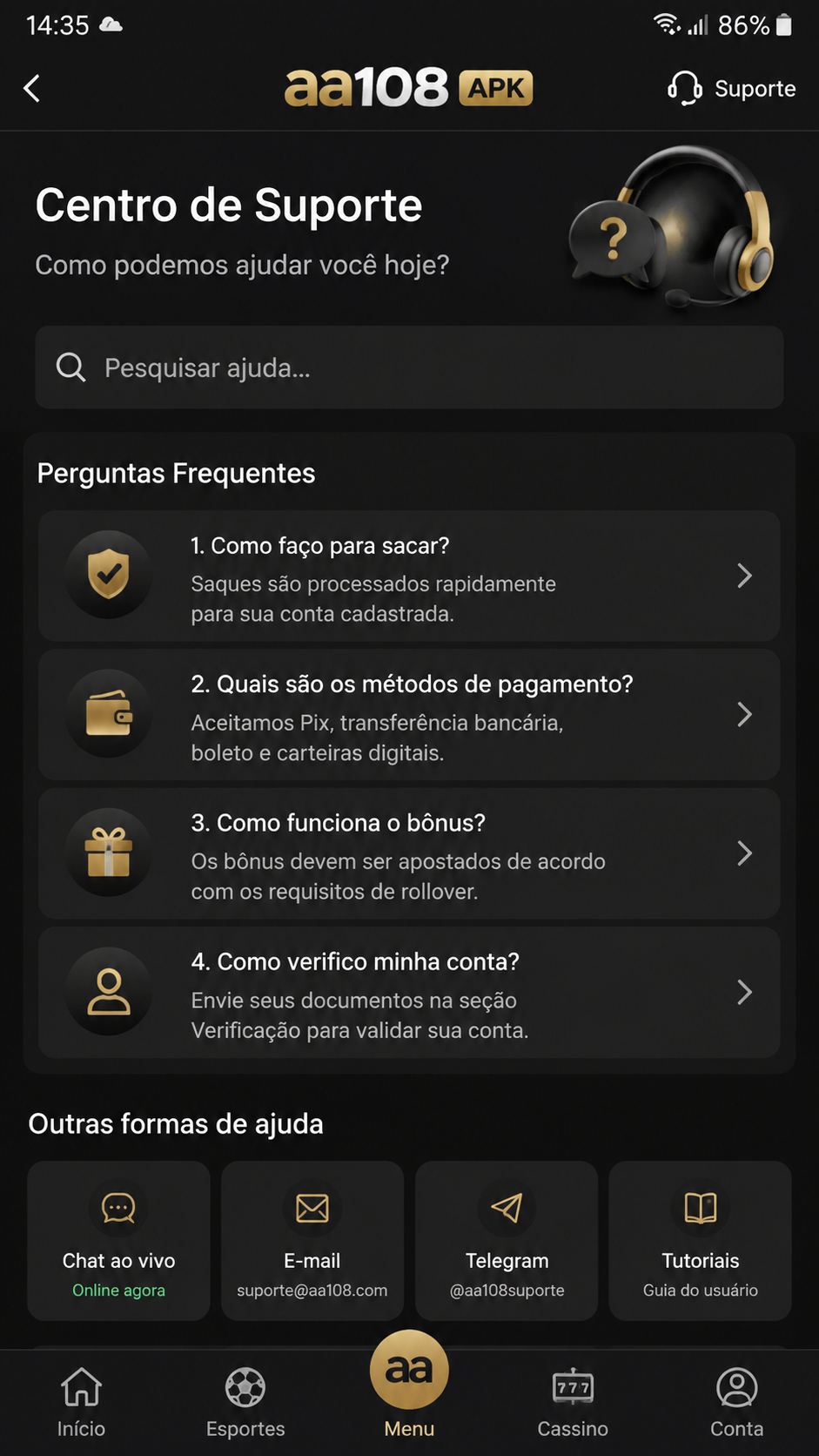 aa108 screenshot