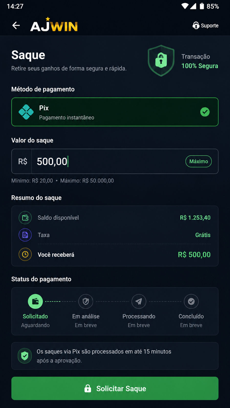ajwin screenshot