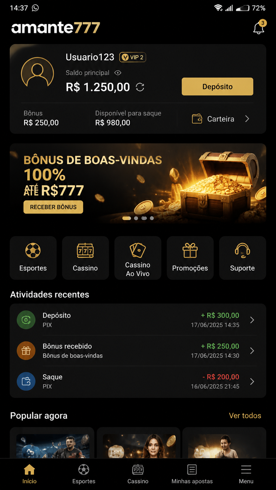 amante777 screenshot