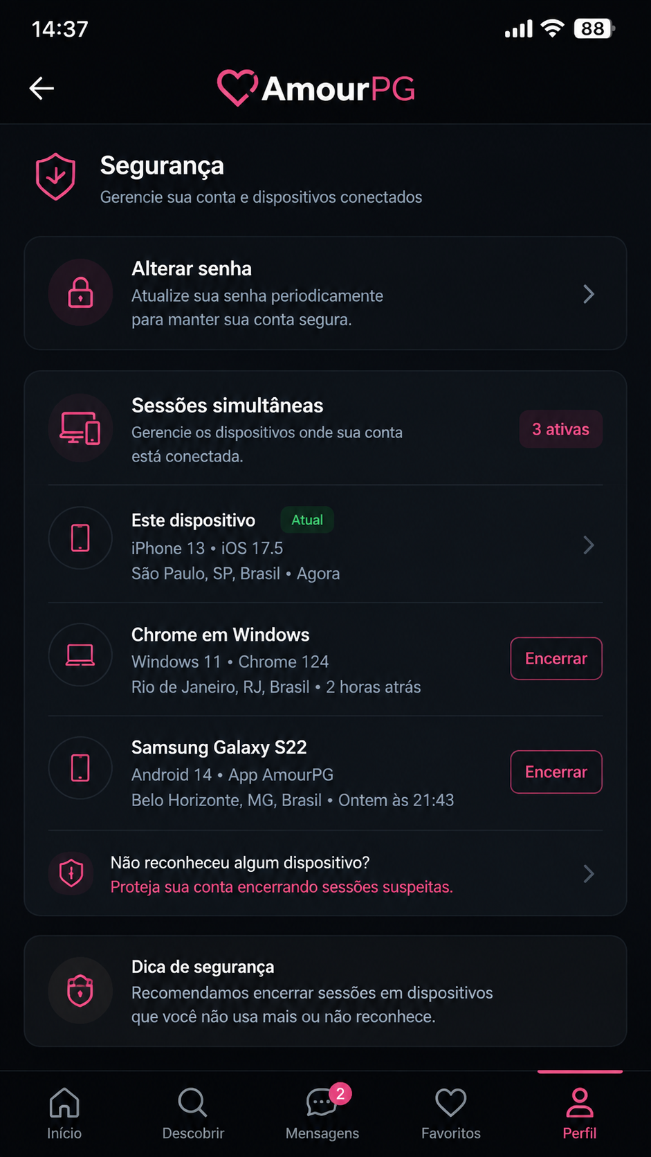 AmourPG screenshot