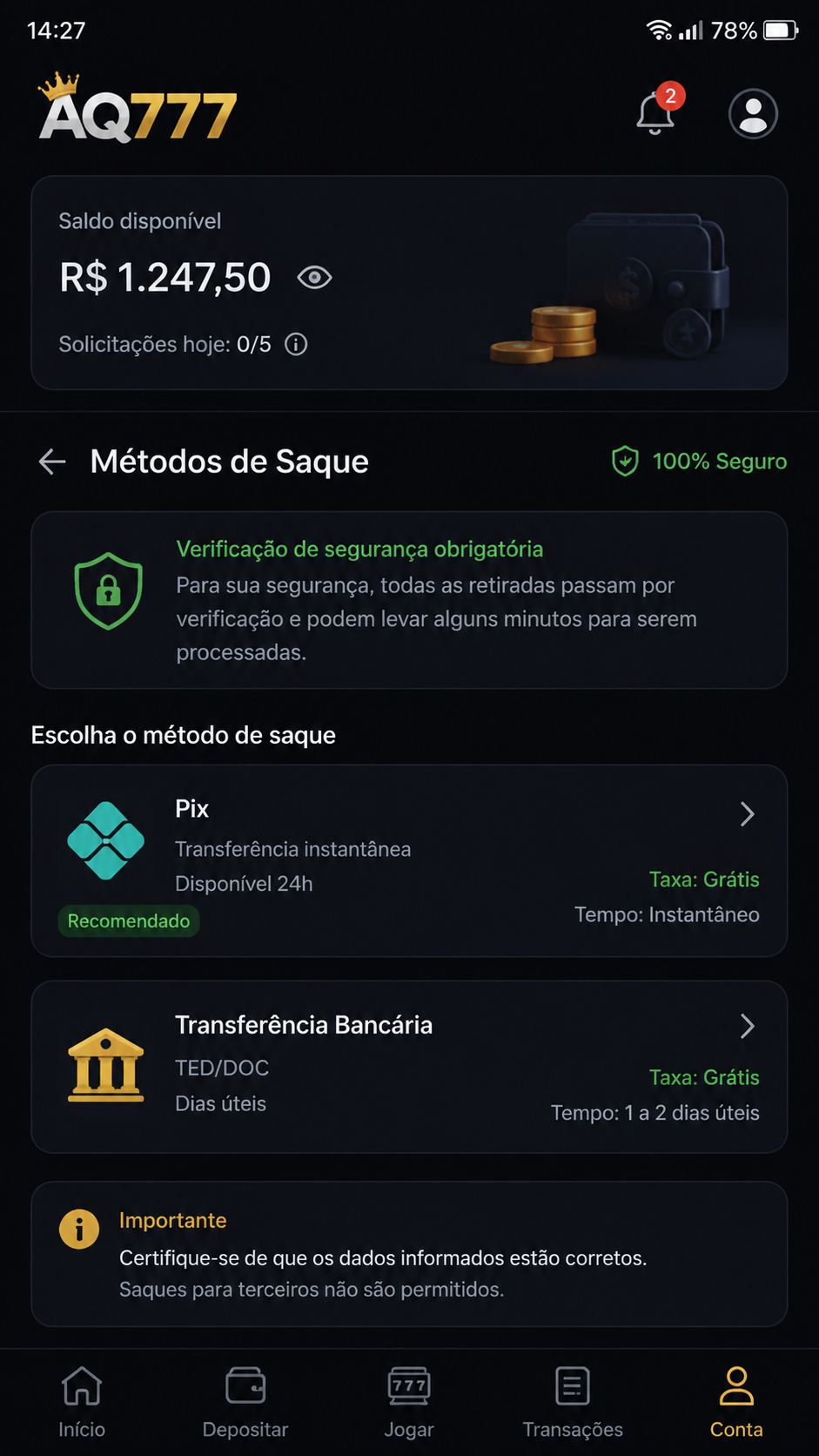 aq777 screenshot
