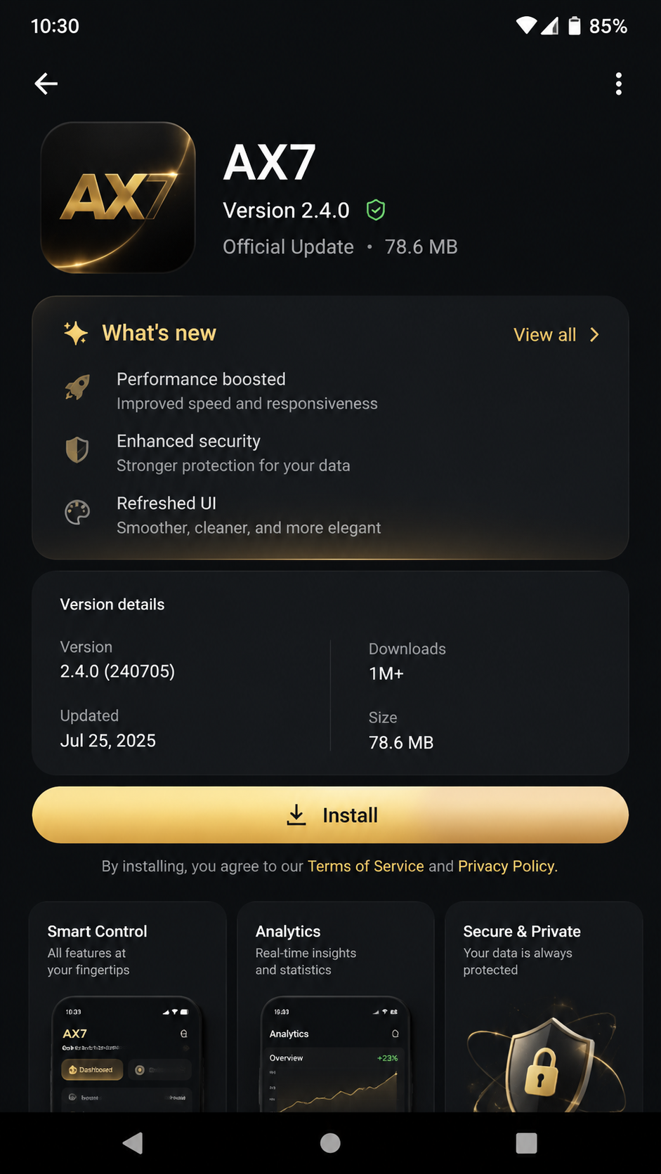 ax7 screenshot