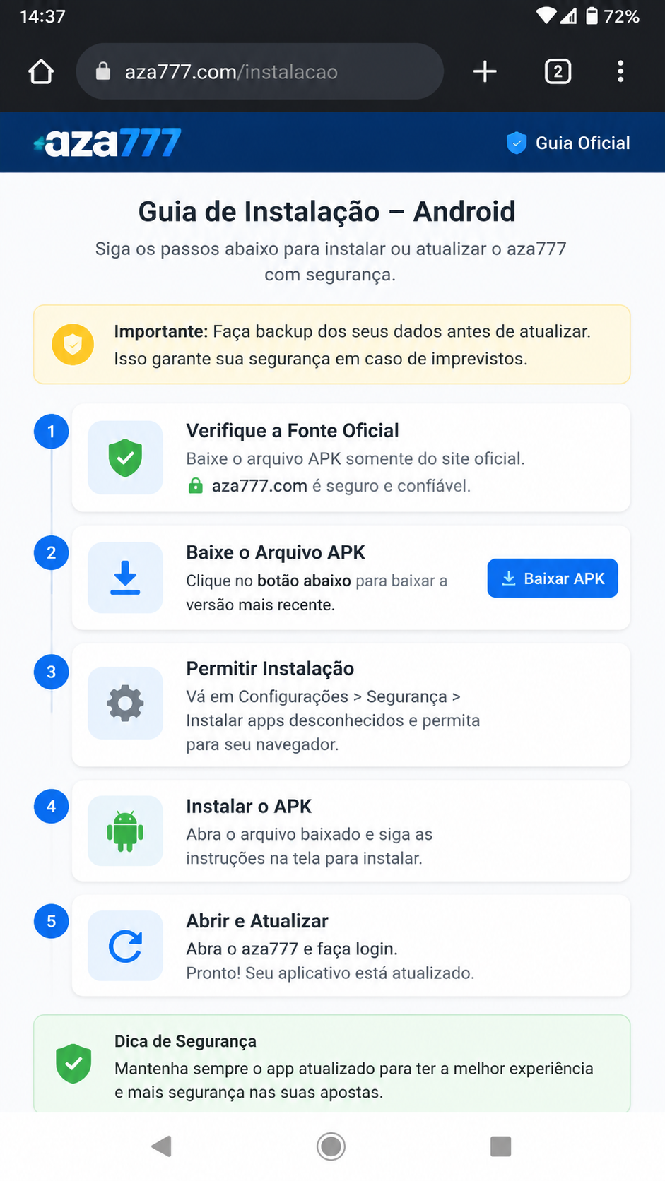 aza777 screenshot
