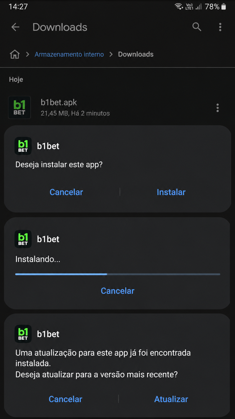 b1bet captura de tela Android