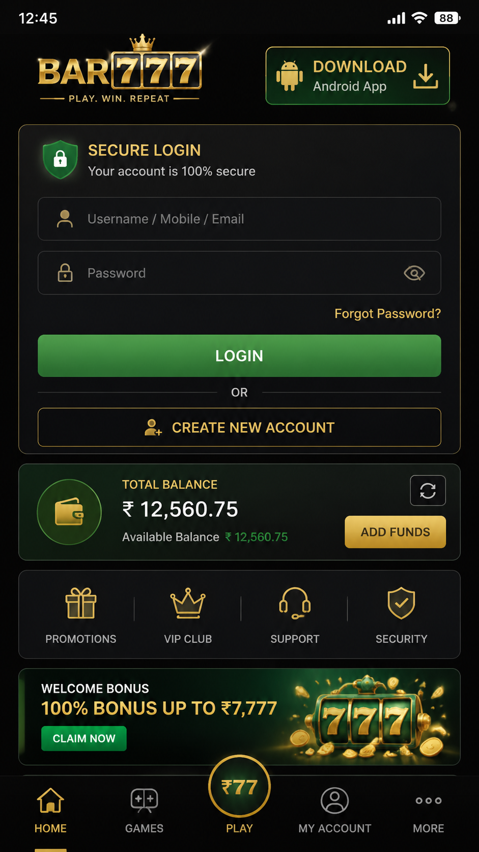 bar777 screenshot