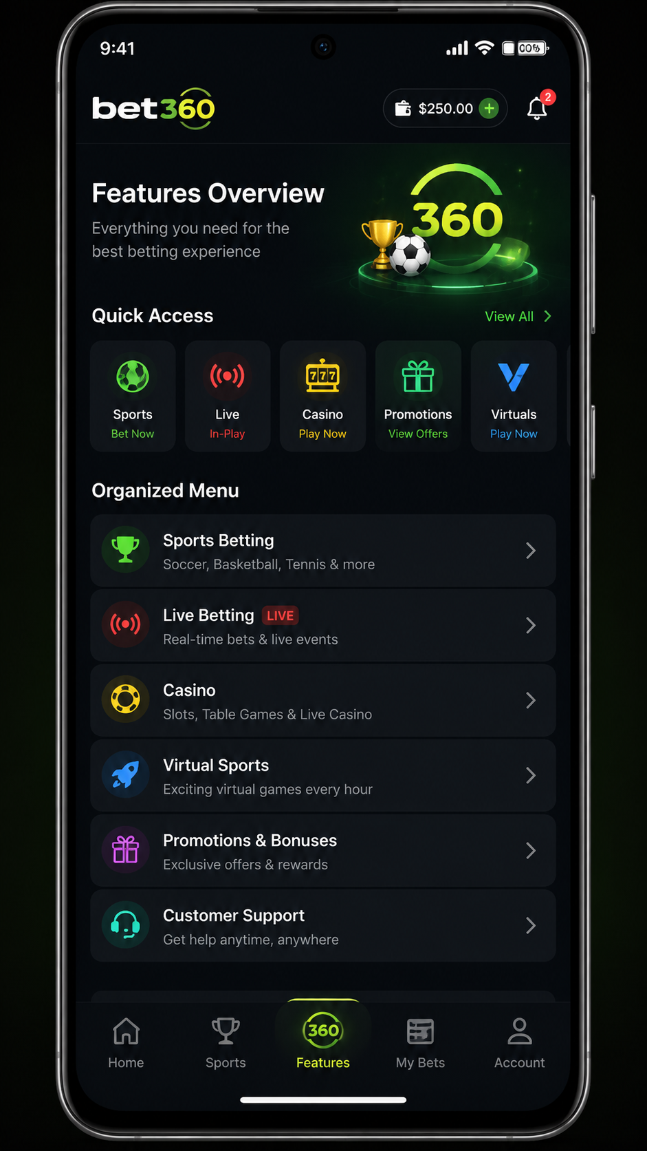 bet360 screenshot