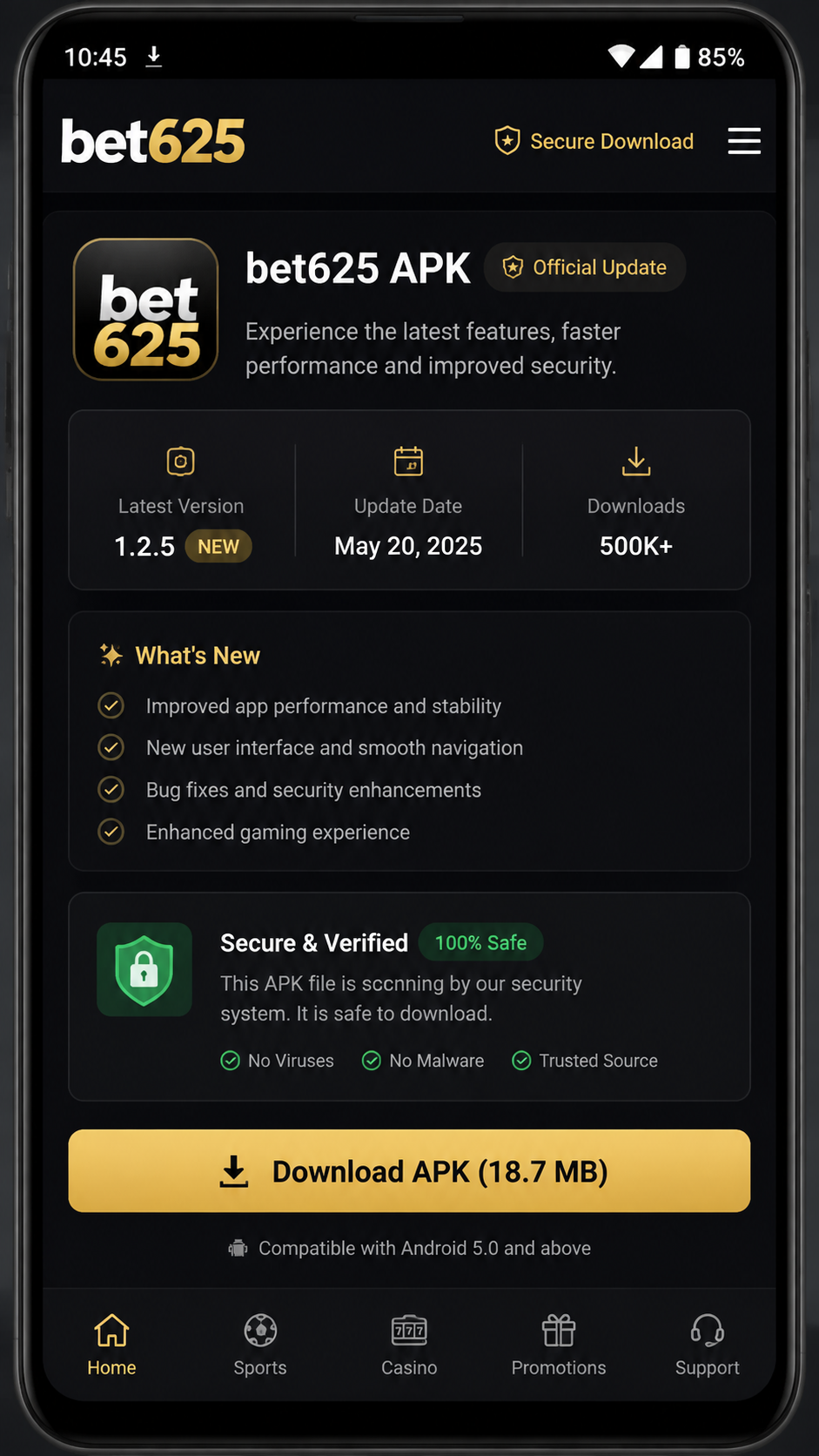 bet625 screenshot