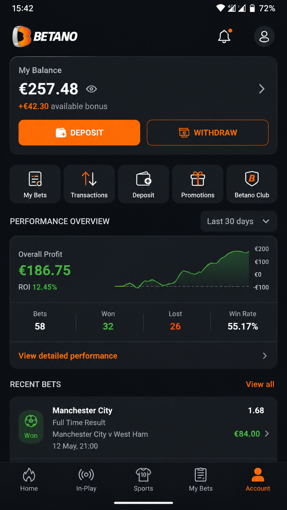 Betano screenshot