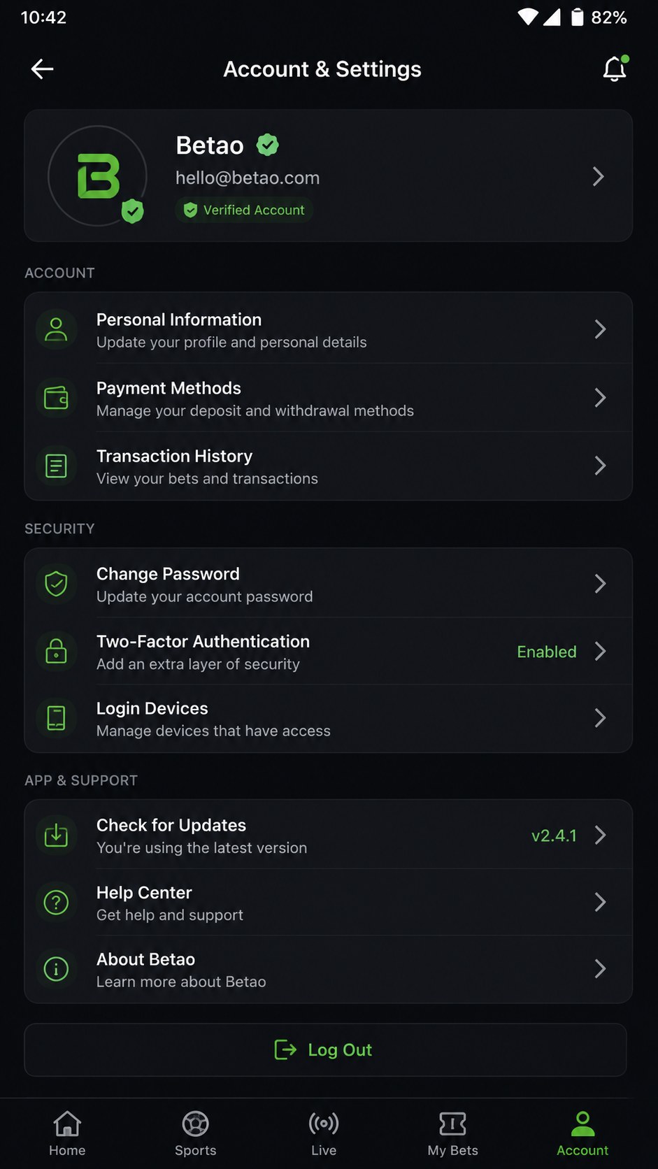 betao screenshot