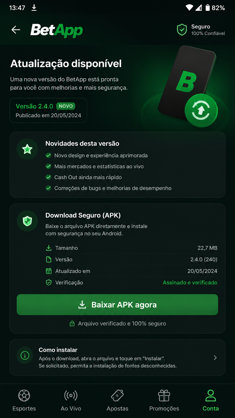 BetApp screenshot