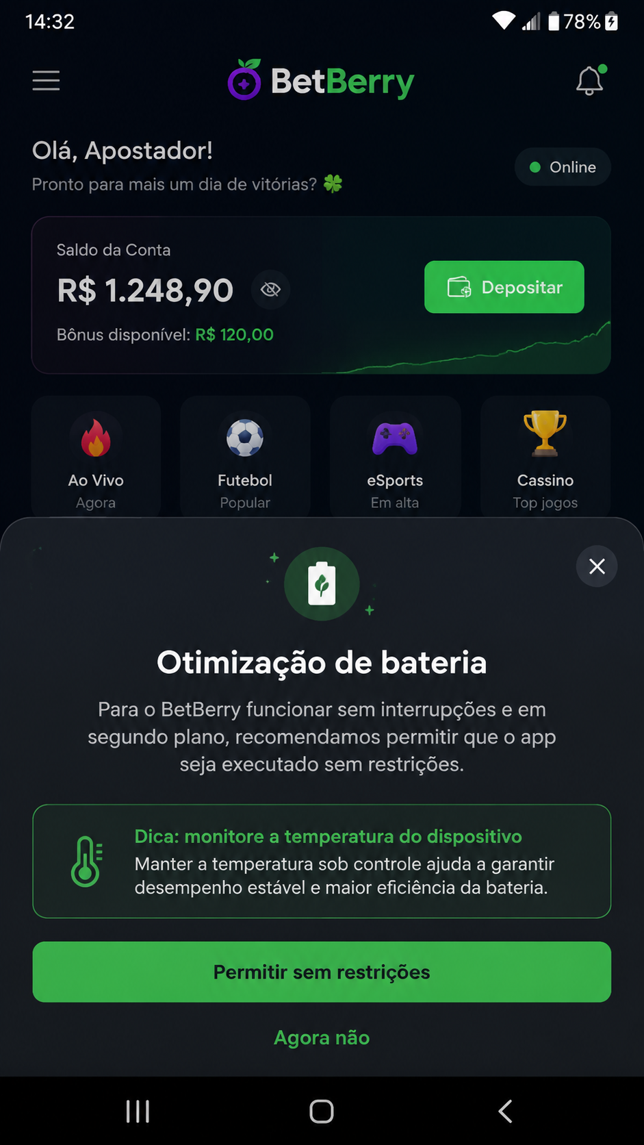 BetBerry screenshot