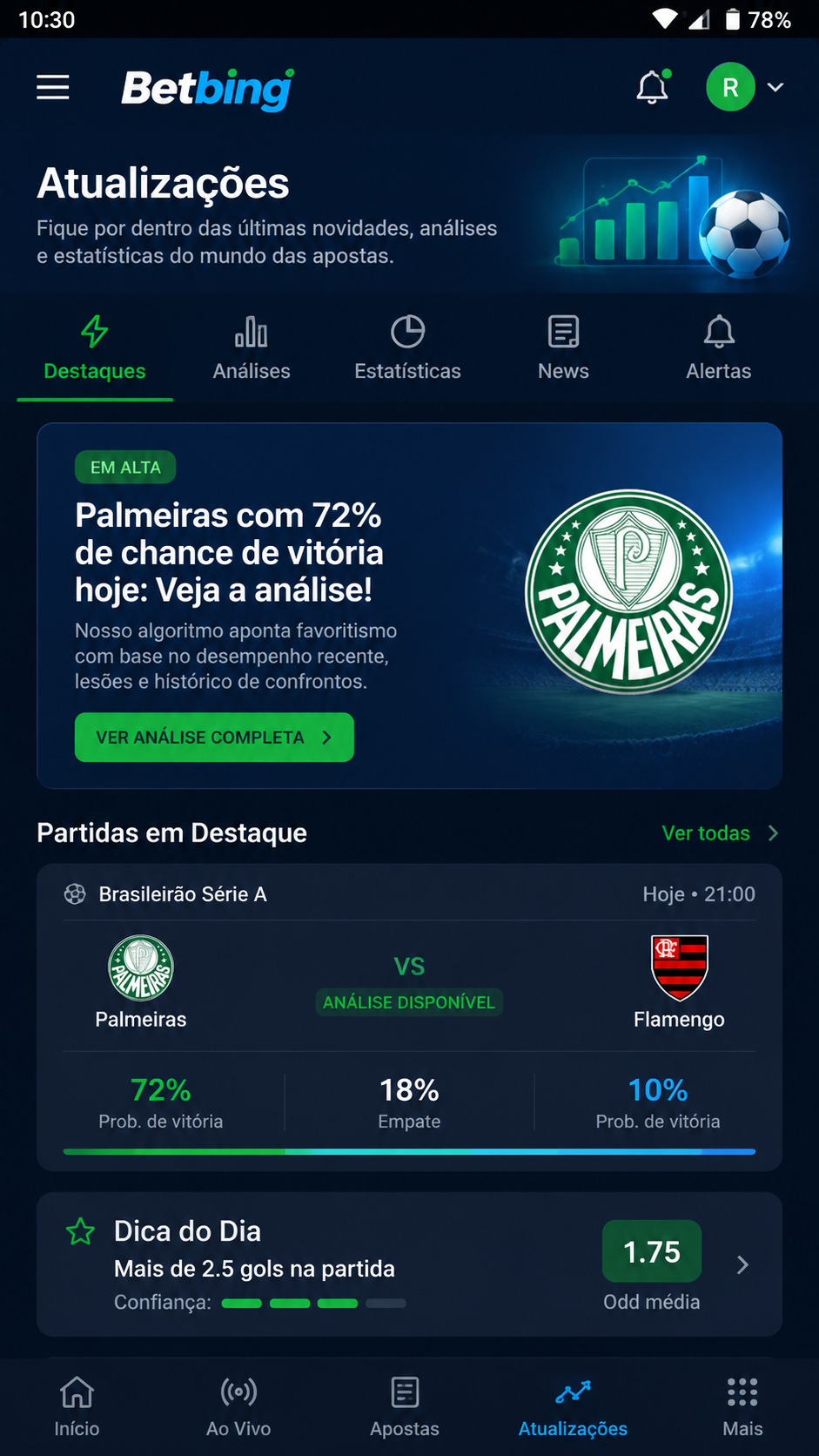 betbing captura de tela Android