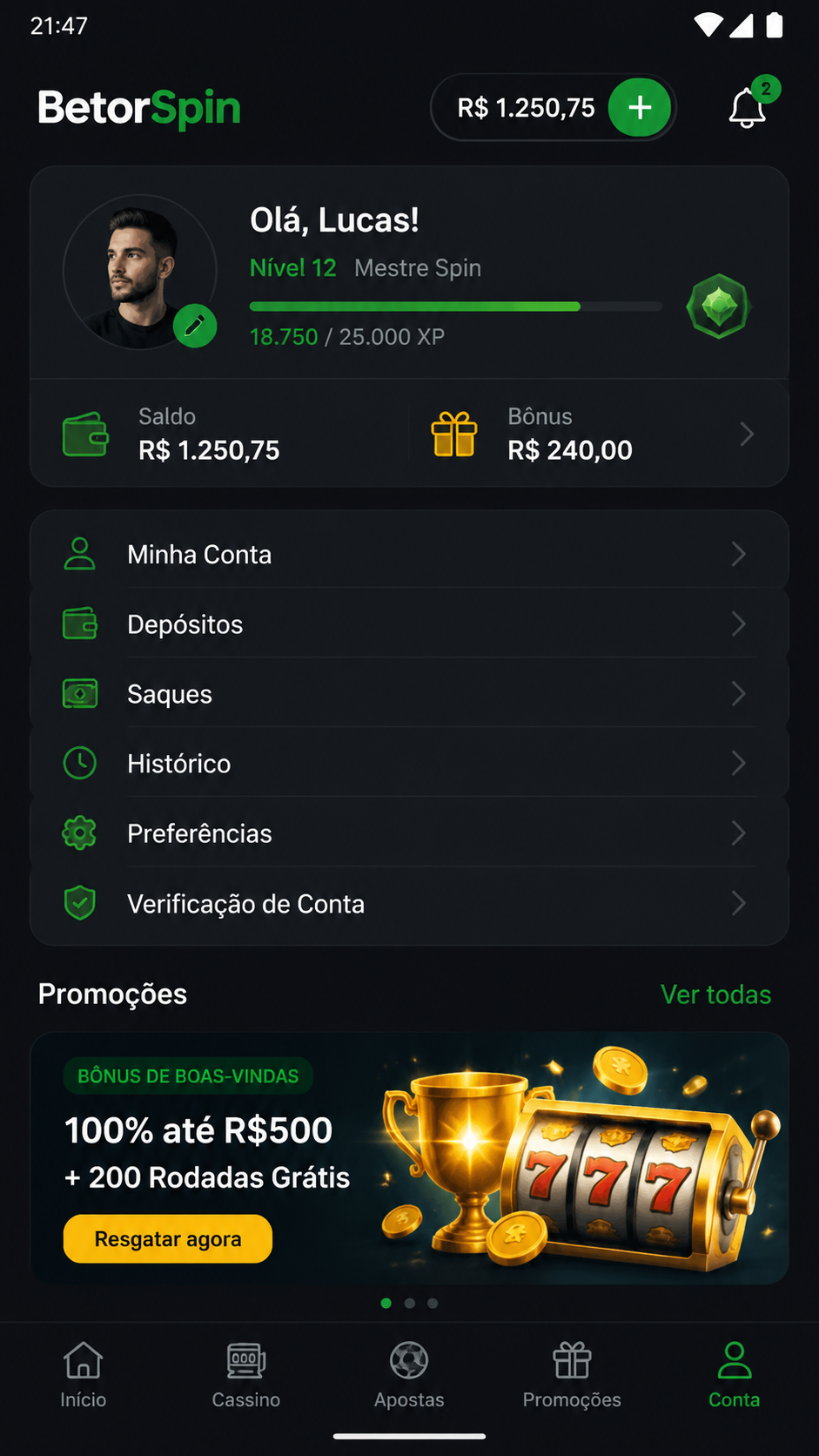 betorspin screenshot