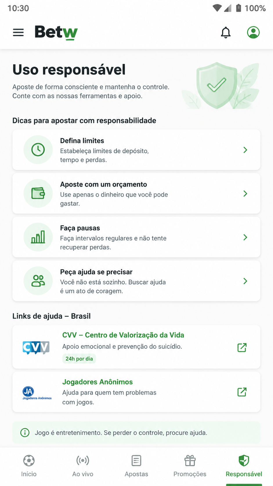 Betw screenshot