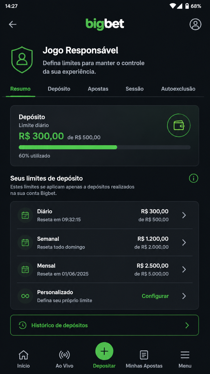 Bigbet screenshot