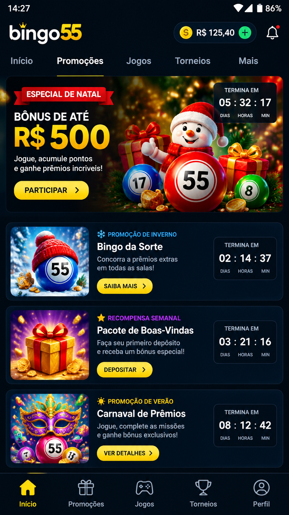 bingo55 screenshot
