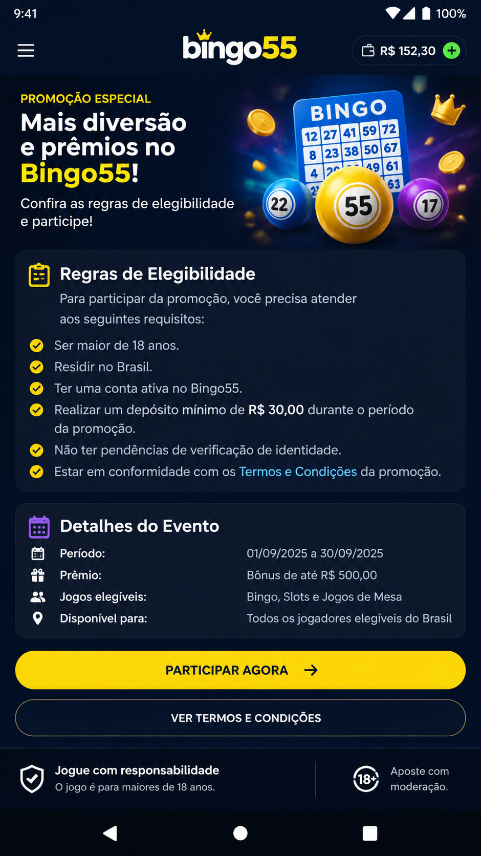 bingo55 screenshot