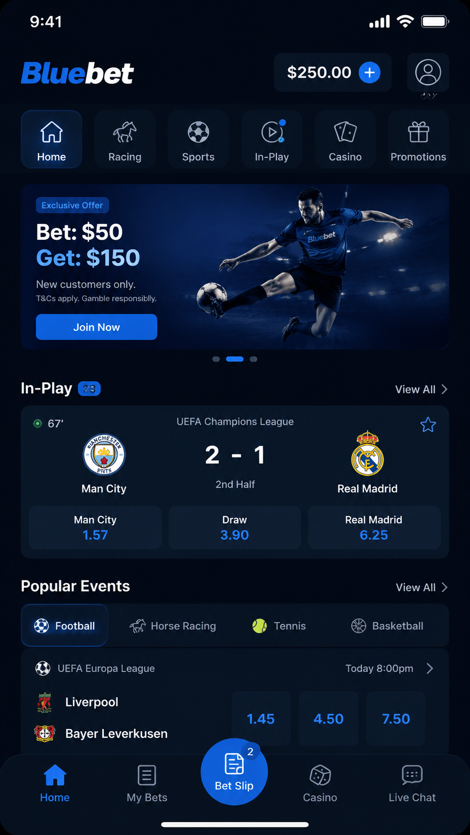 Bluebet screenshot