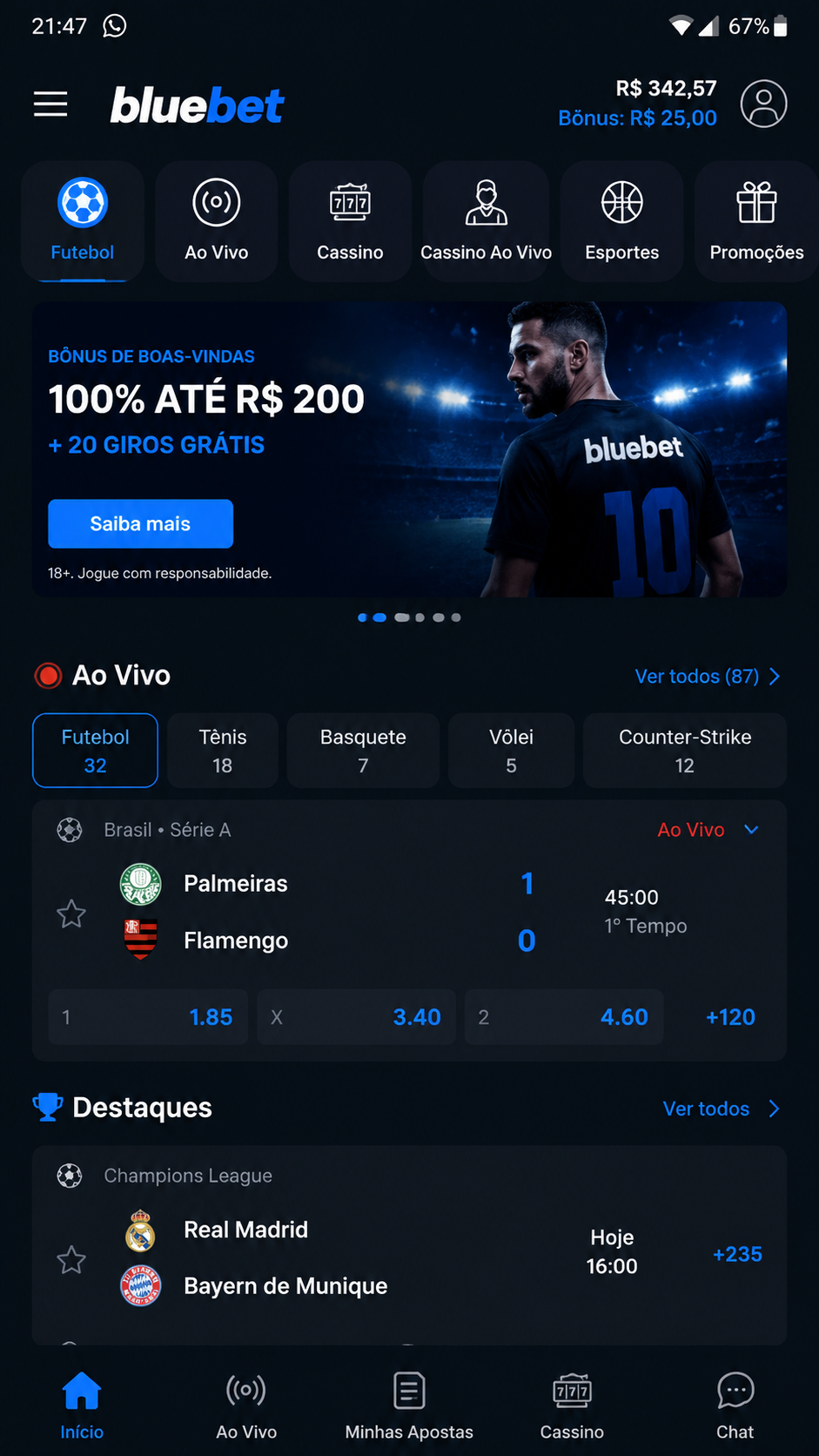 Bluebet screenshot