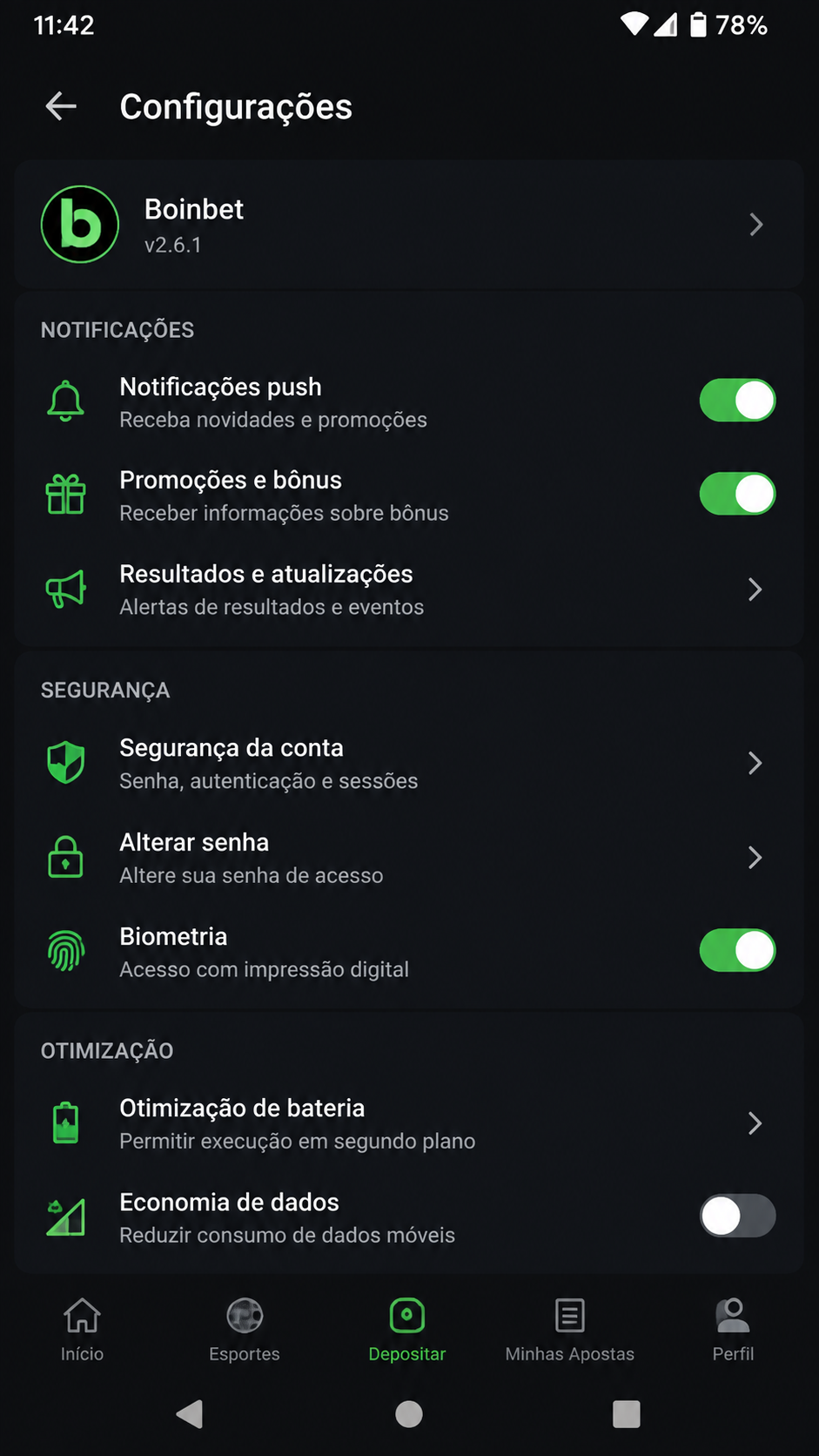 Boinbet screenshot
