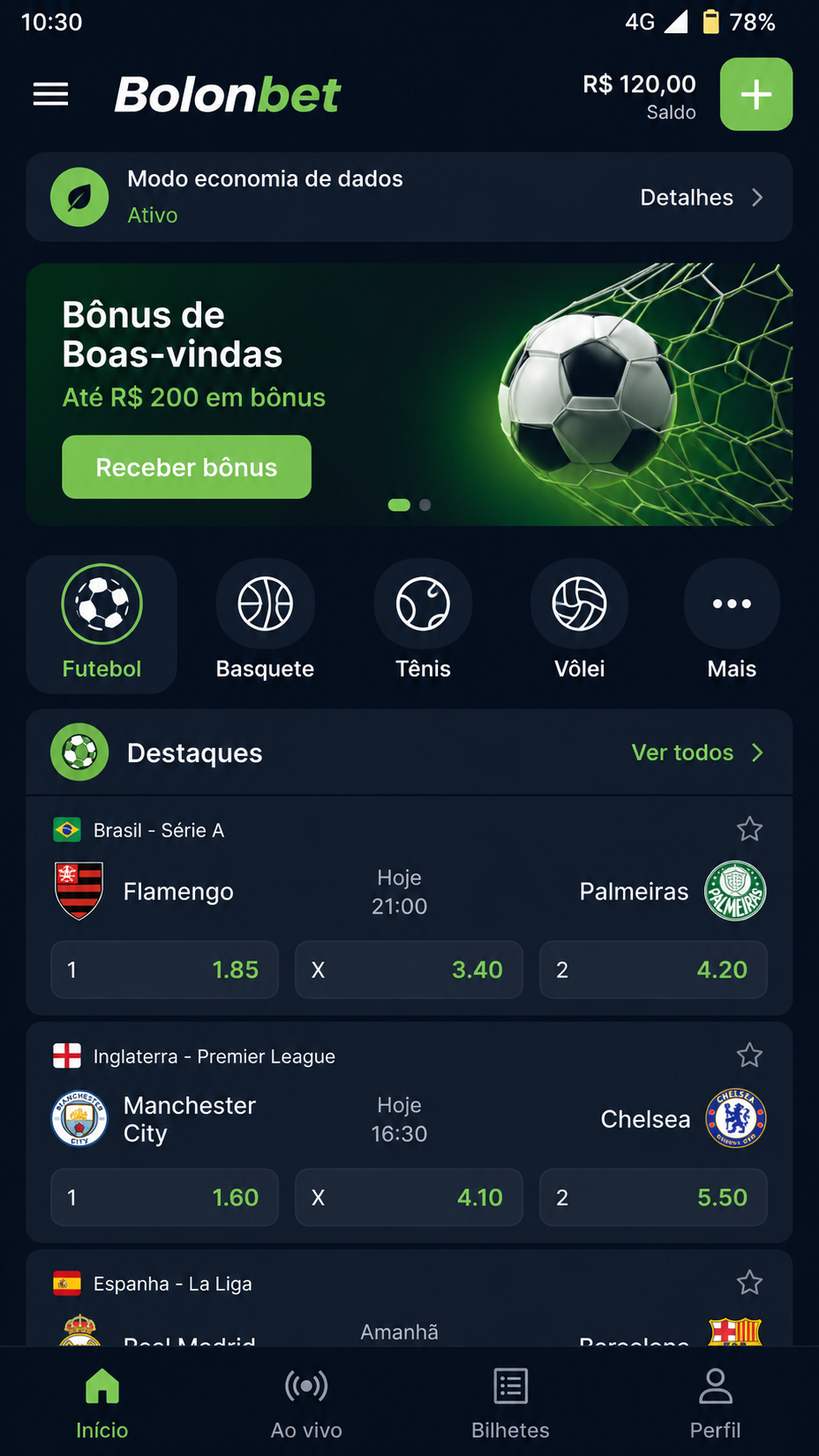 Bolonbet screenshot