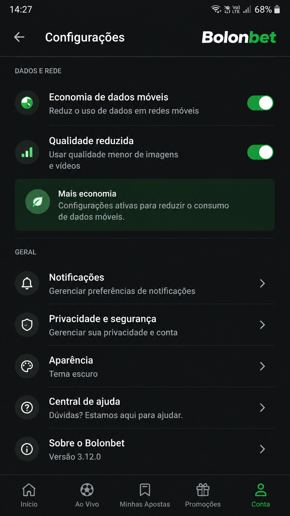 Bolonbet screenshot