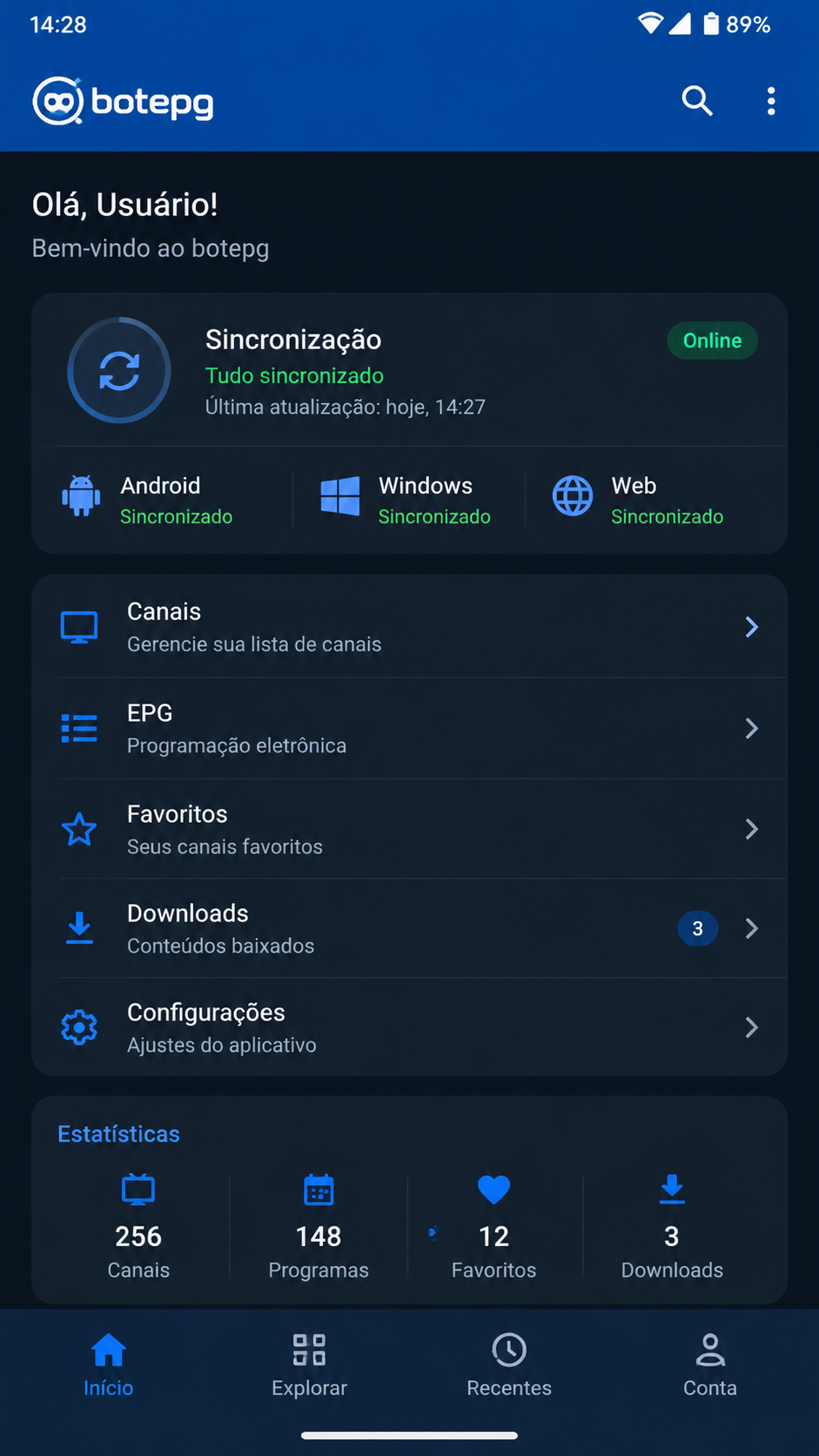 botepg screenshot