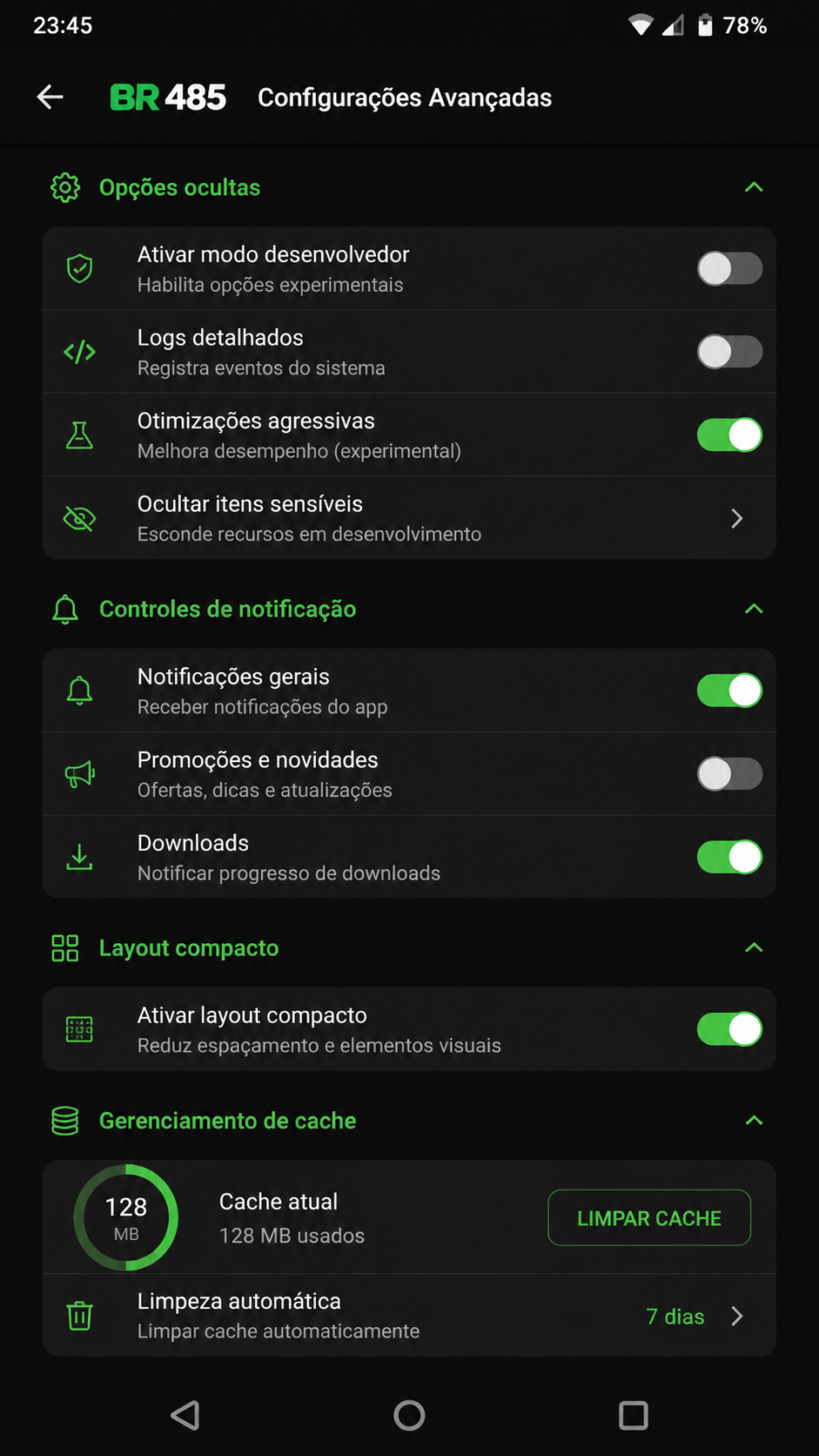 br485 captura de tela Android