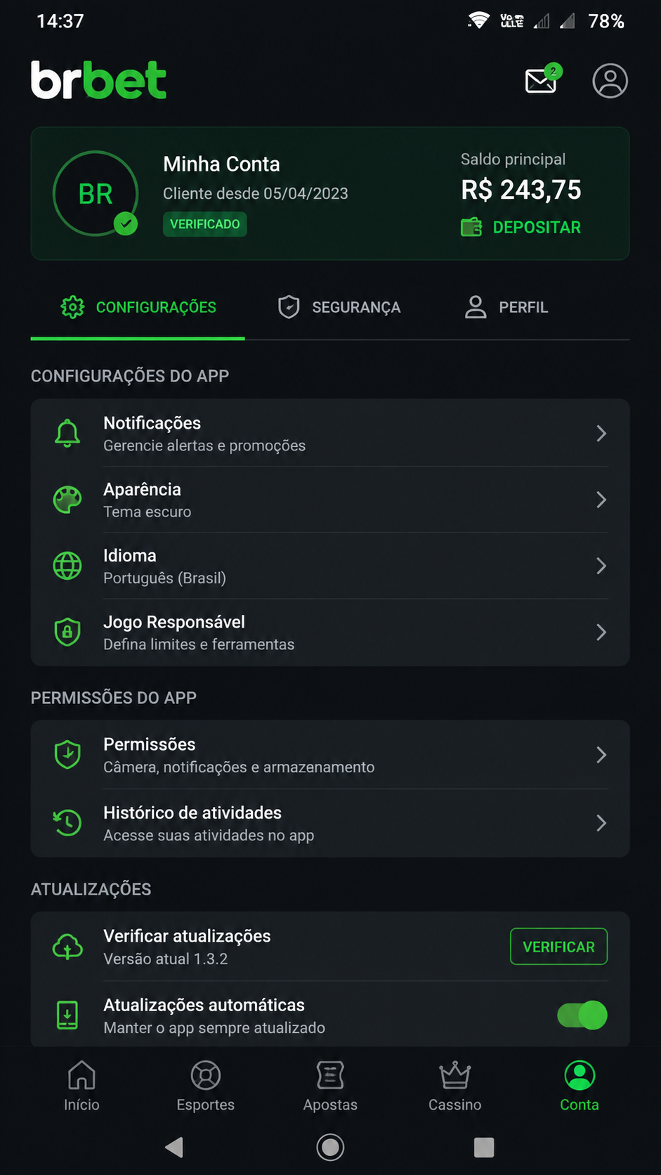 brbet screenshot