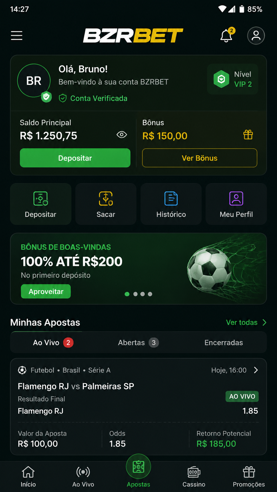 bzrbet screenshot