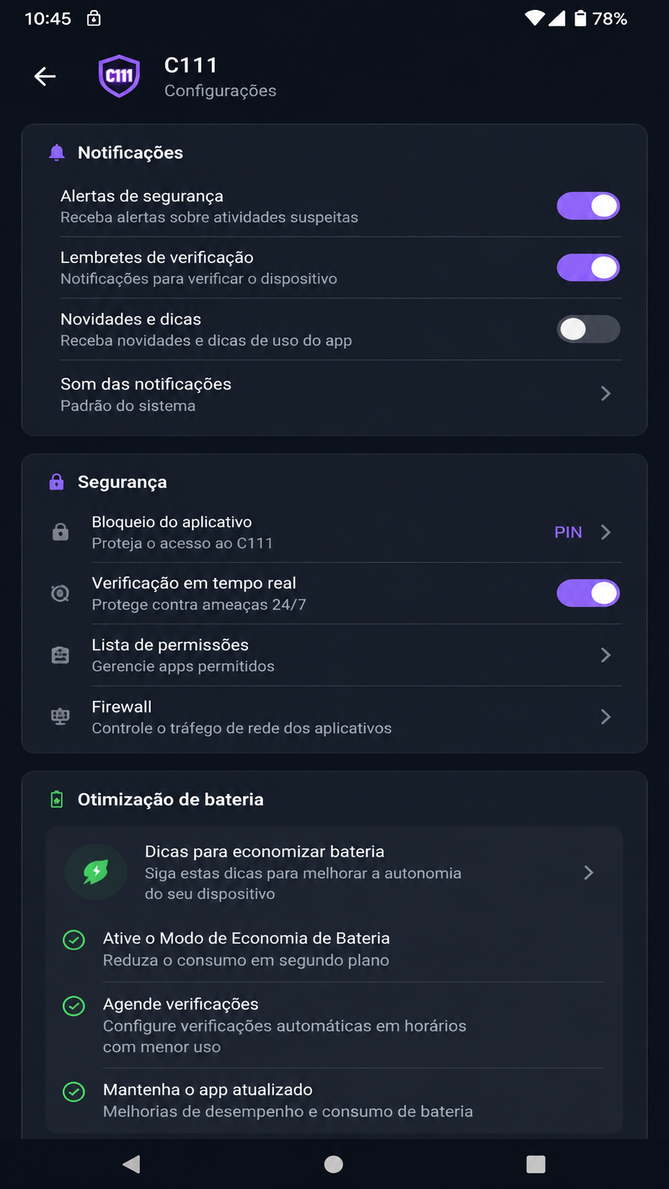 c111 captura de tela Android