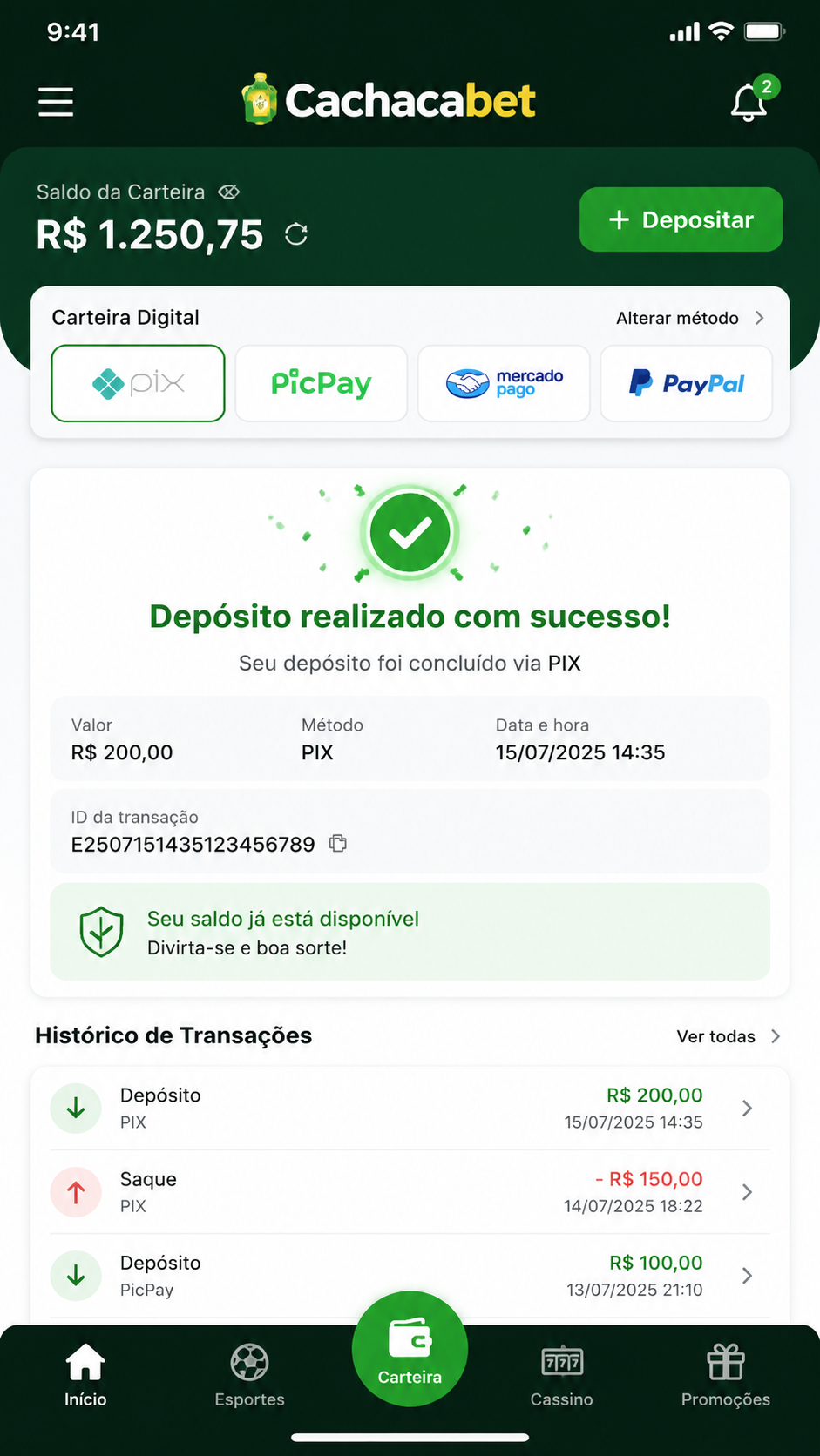 Cachacabet screenshot