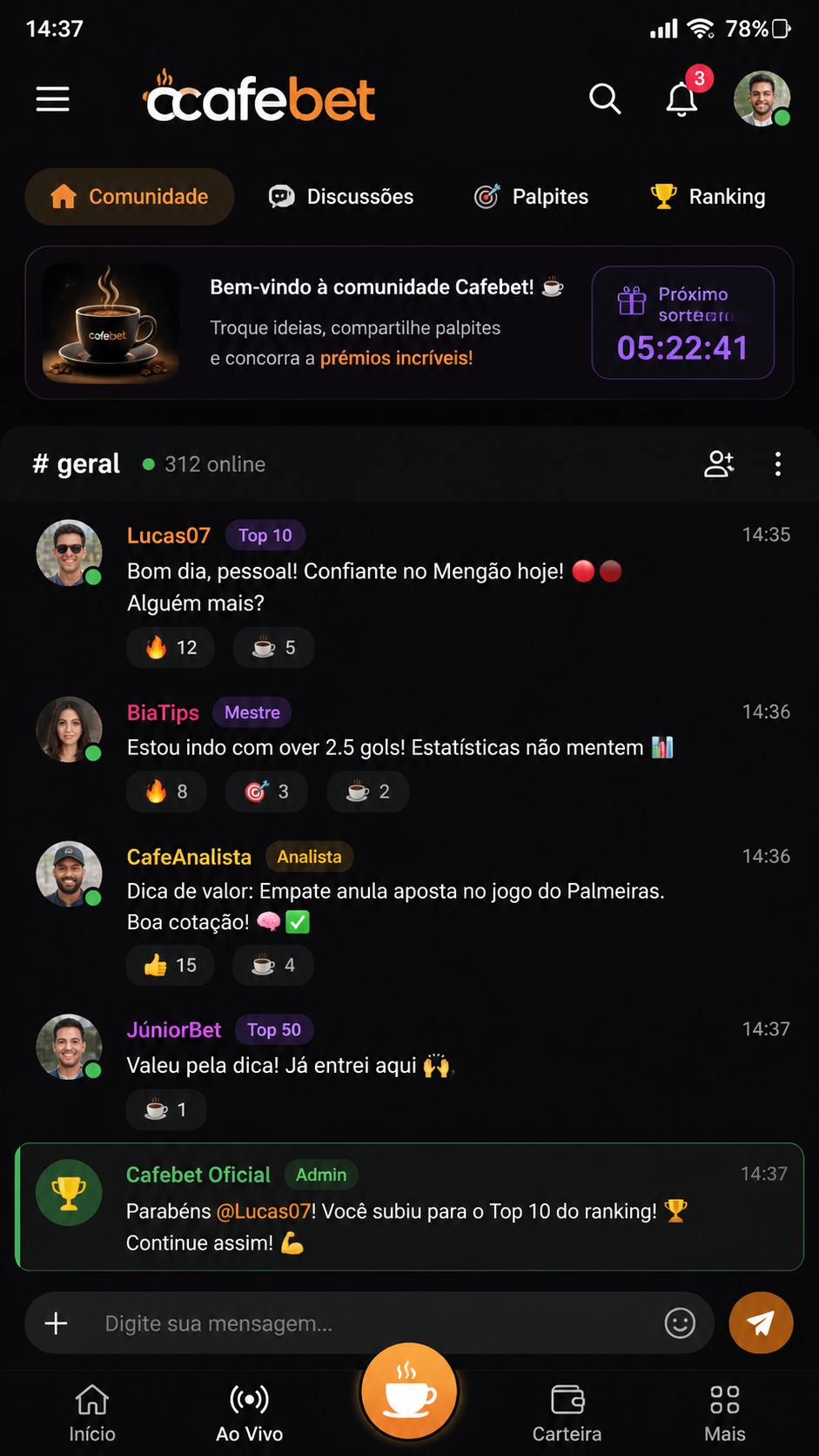 cafebet screenshot