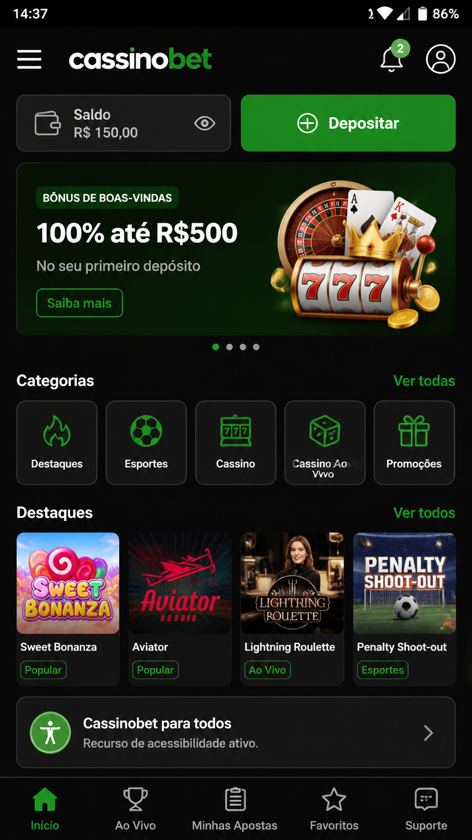 cassinobet screenshot