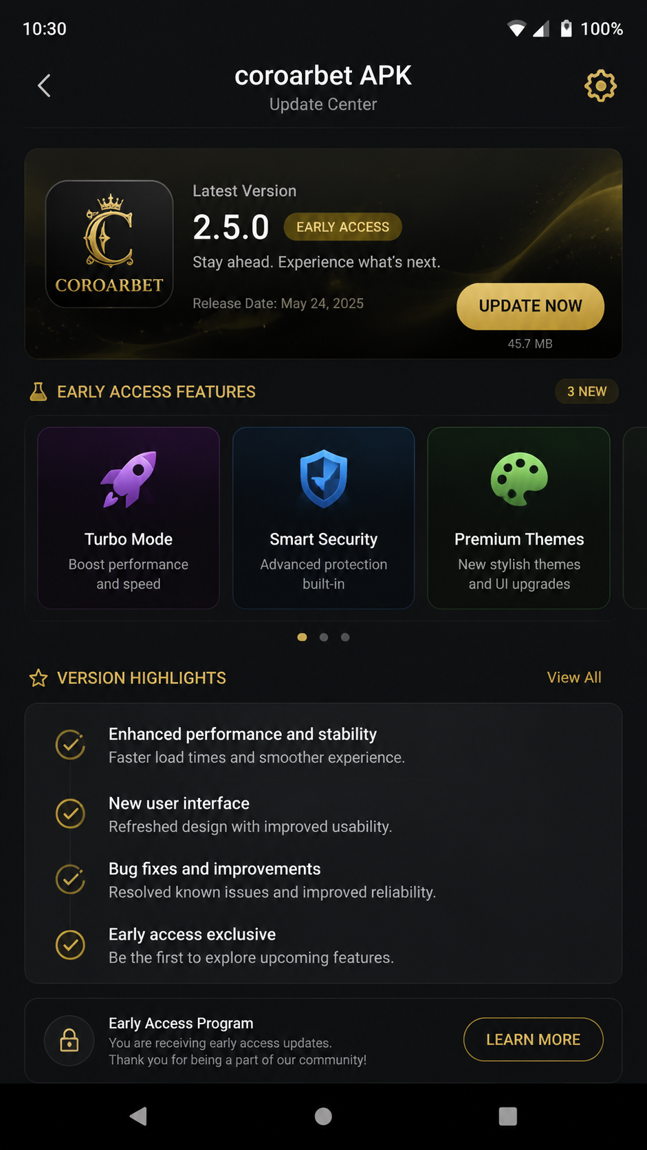 coroarbet screenshot
