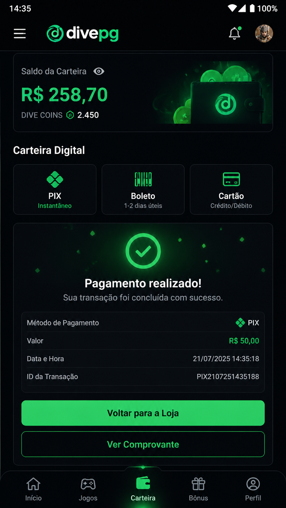 divepg screenshot