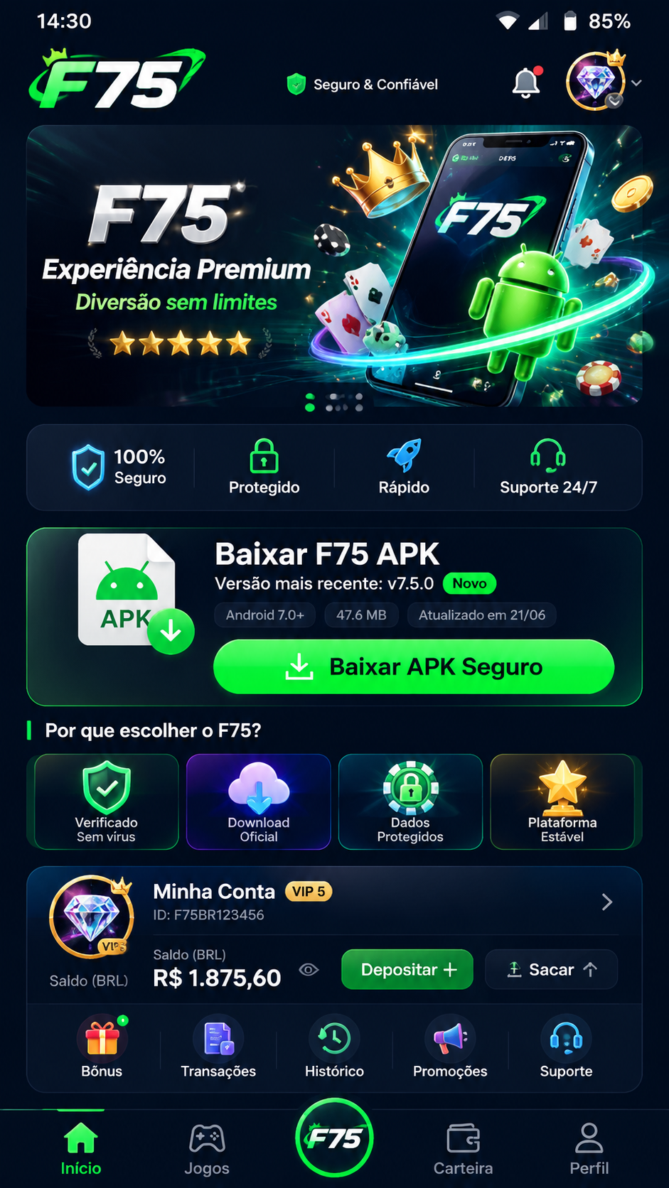 F75 screenshot