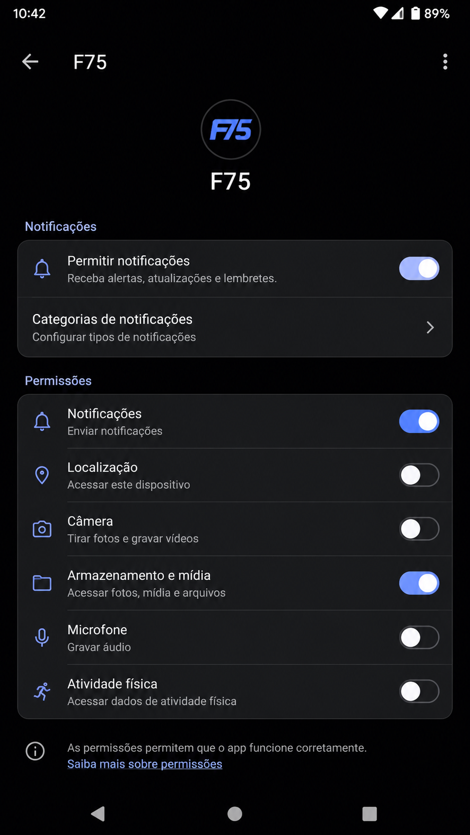 F75 screenshot