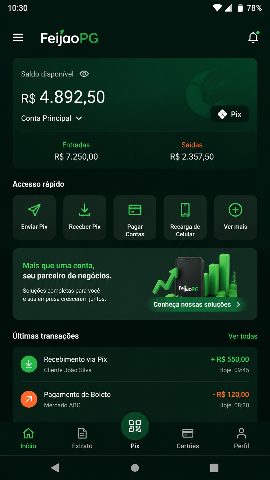 FeijaoPG captura de tela Android