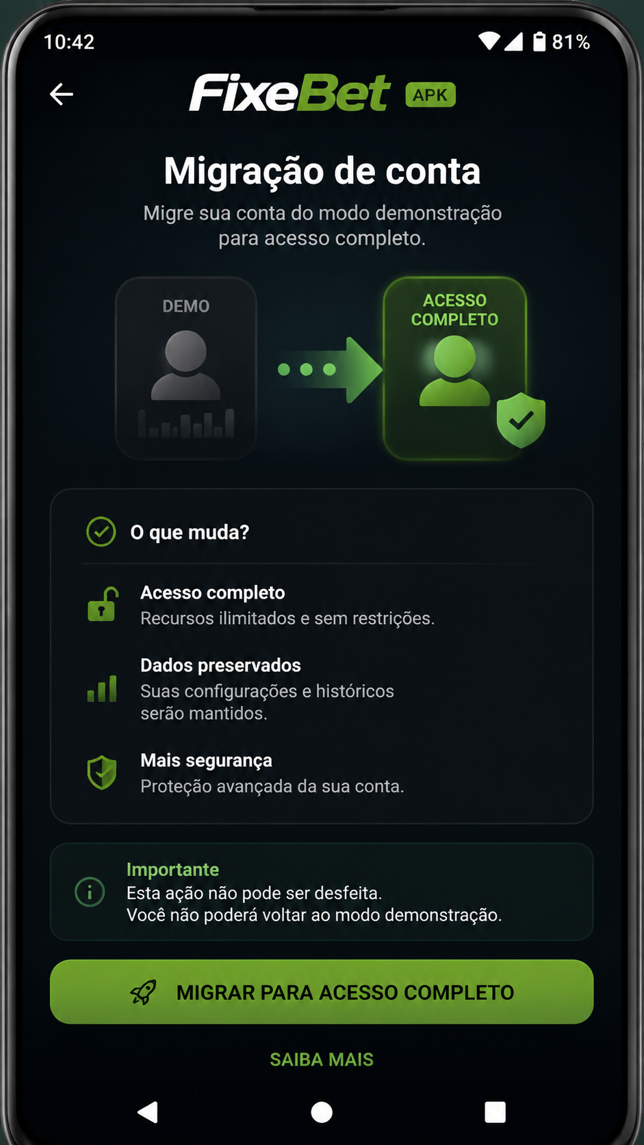 FixeBet screenshot