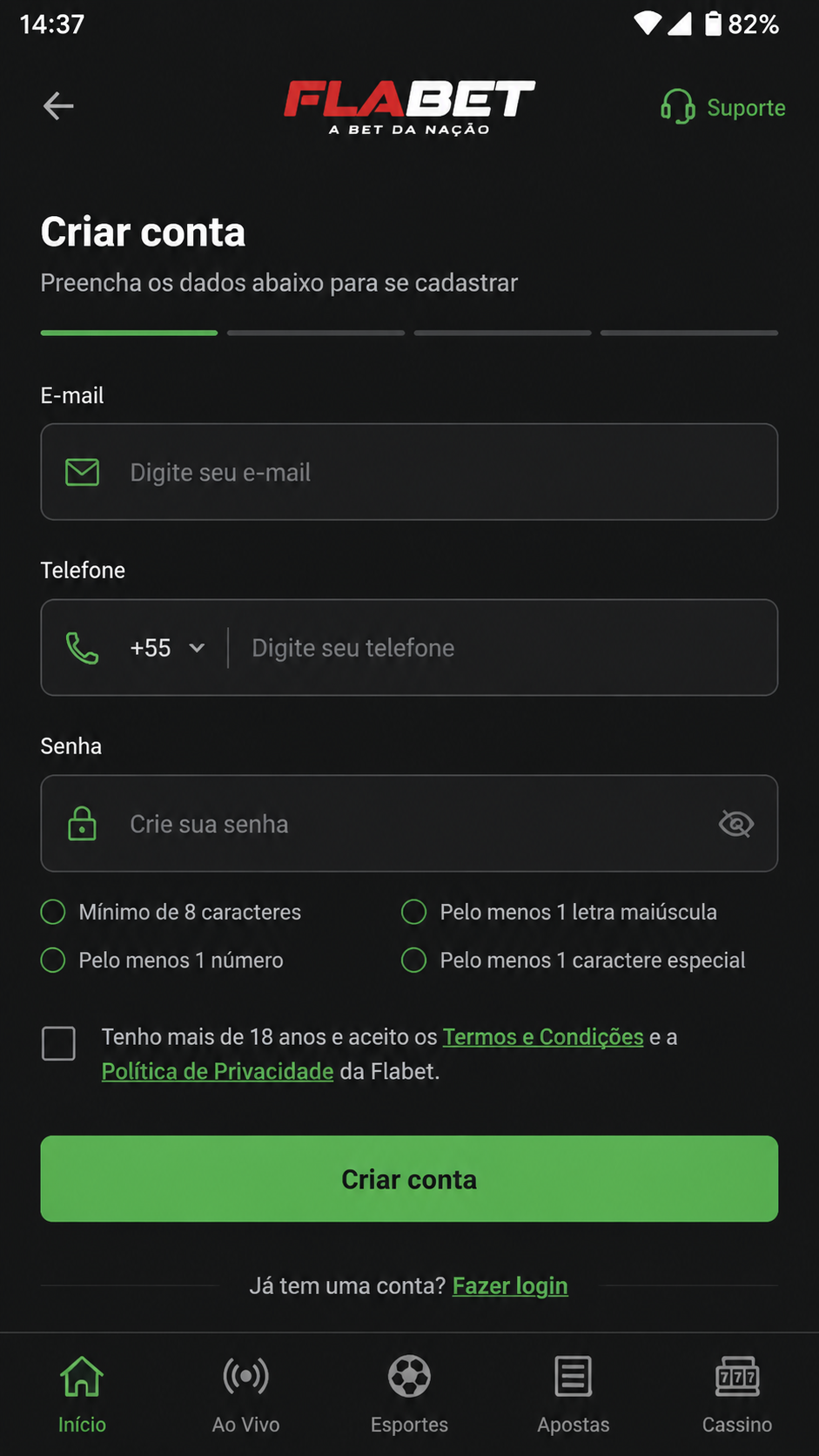 Flabet screenshot
