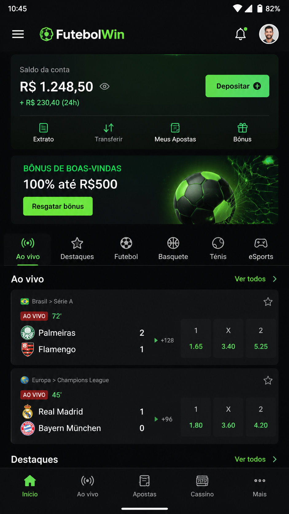 futebolwin screenshot