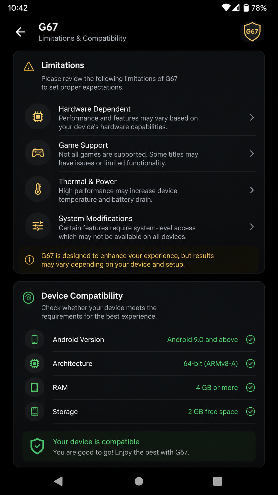 g67 screenshot