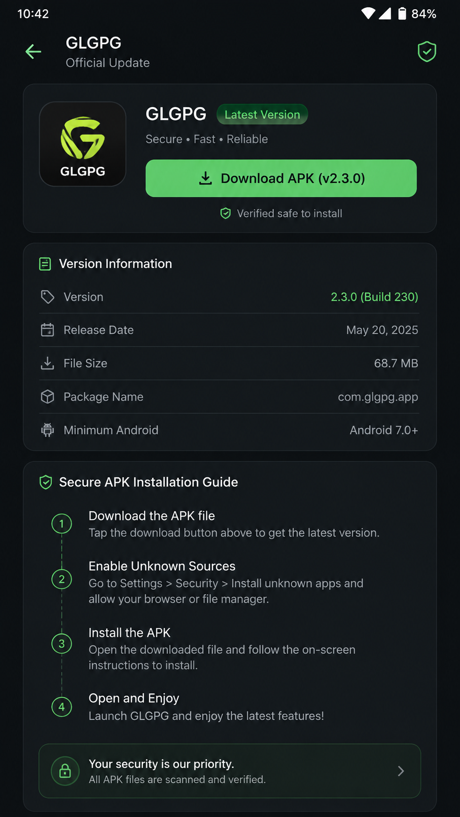 GLGPG screenshot