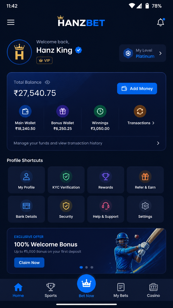 hanzbet screenshot