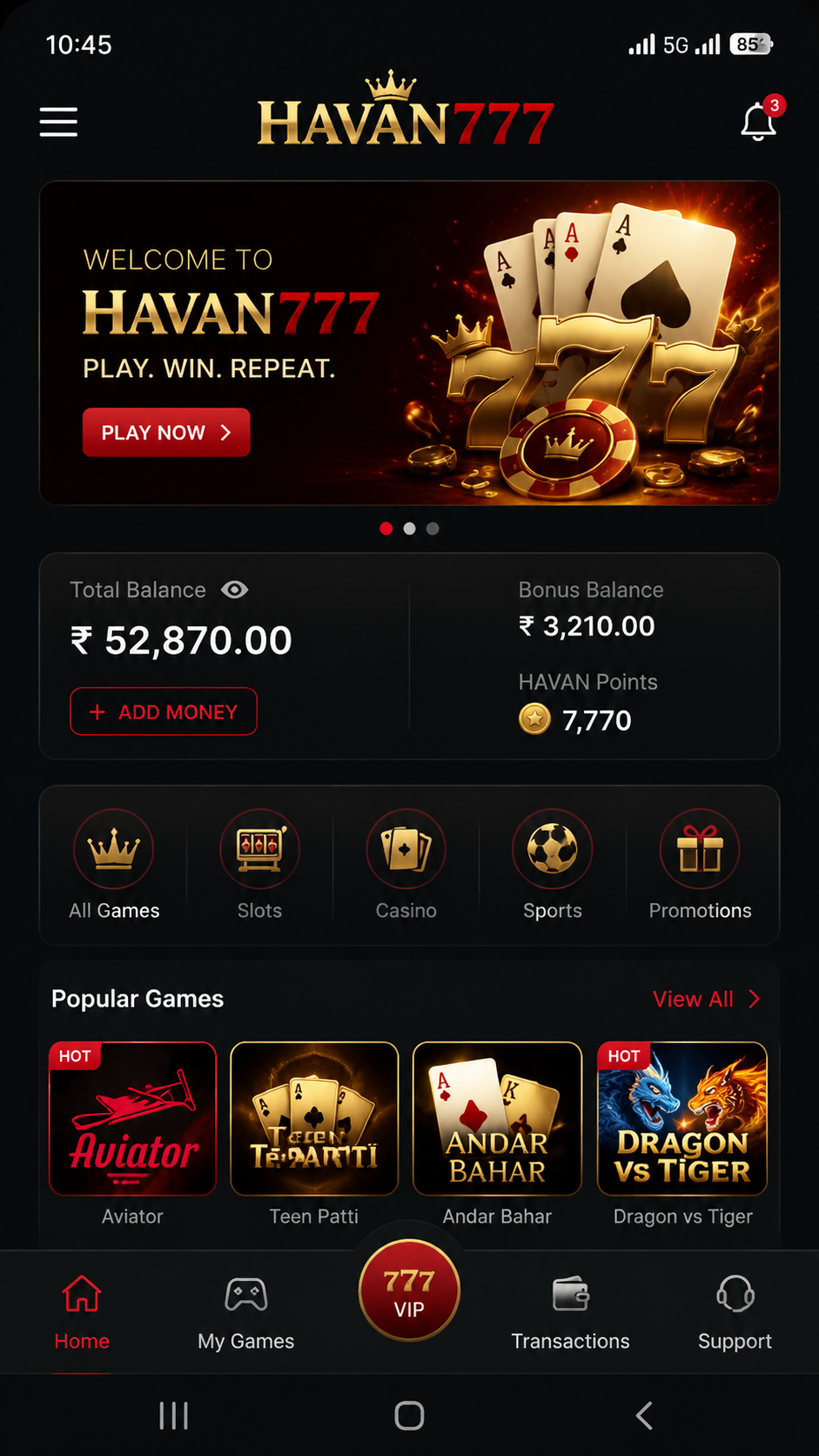 havan777 screenshot