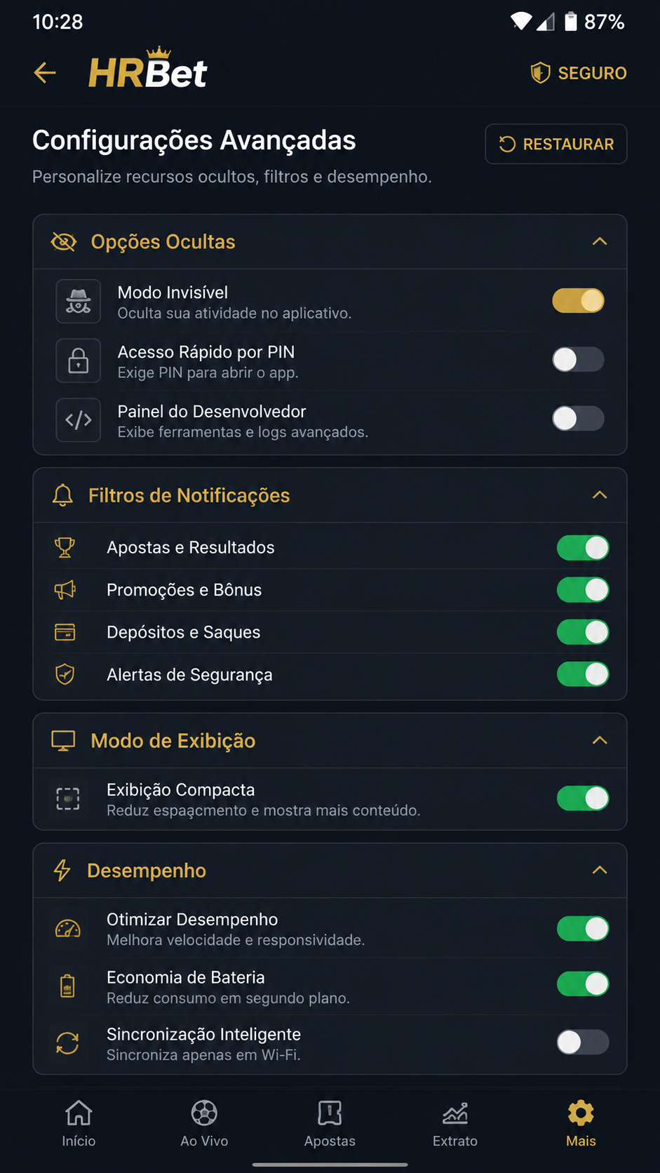 HRBet screenshot
